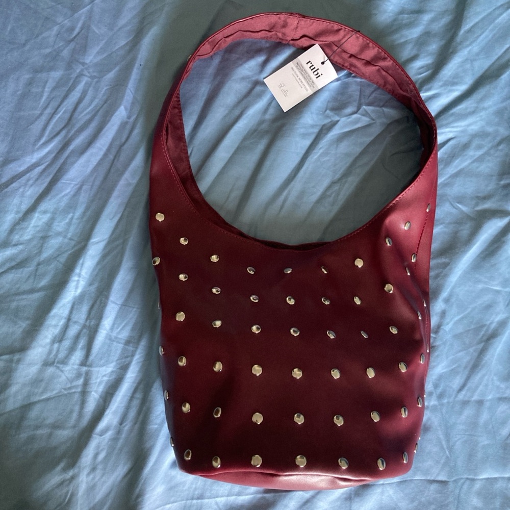 Rubi Burgundy Polka Dot Women's Bag